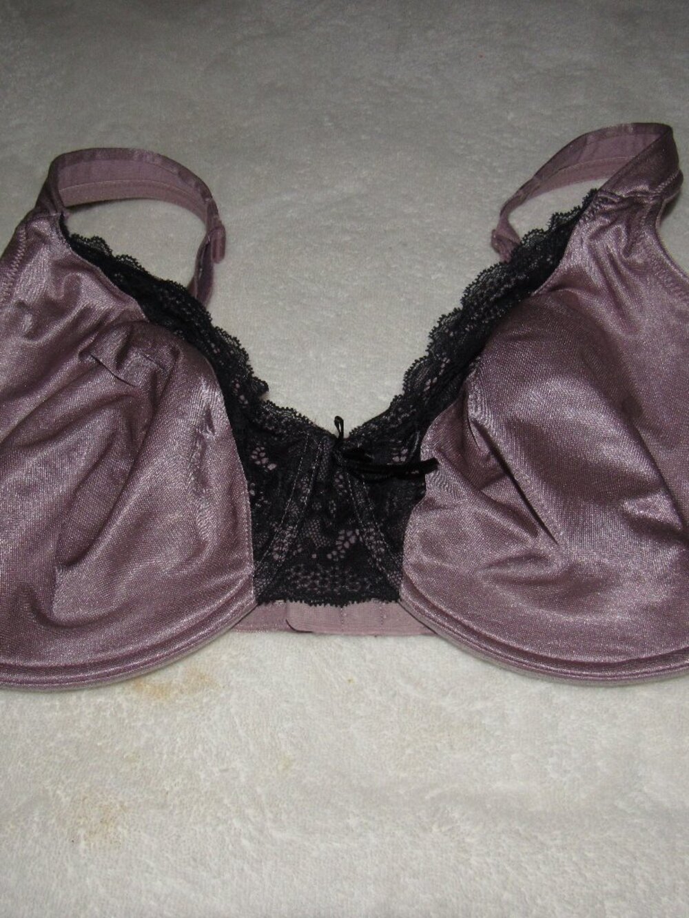 Curvation Purple/Black Unlined Bra Size 38DD USED